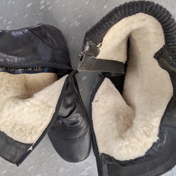 Remonte Mid-Calf Leather Black Boots 41/10 - Picture 5 of 8